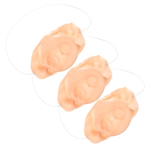 HEMOTON 3 Stück Schweinenase Puppenhaus Lebensmitteldekorationen Halloween Kostüm Requisiten Halloween Kostüm Zubehör Schweine Zubehör Kostümnase Künstliche Nase Cosplay von HEMOTON