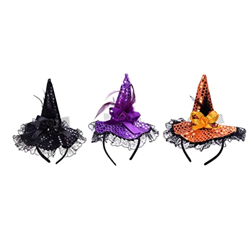 HEMOTON 3 Stück Teiliges Halloween Haarband mit Hexenhut für Dekorative Haaraccessoires Schwarz und Orange für Kostümpartys und Halloween Veranstaltungen HEMOTON 3 Stück Teiliges Halloween Haarband mit Hexenhut für Dekorative Haaraccessoires Schwarz und Orange für Kostümpartys und Halloween Veranstaltungen von HEMOTON