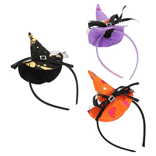 HEMOTON 3 Stück Teiliges Halloween Kostüm Hexenhut Haarreifen für Cosplay und Partys Accessoire für Halloween Geburtstagsfeiern und Fotografie HEMOTON 3 Stück Teiliges Halloween Kostüm Hexenhut Haarreifen für Cosplay und Partys Accessoire für Halloween Geburtstagsfeiern und Fotografie von HEMOTON