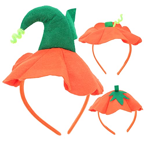 HEMOTON 3 Stück Teiliges Kürbis Haarreif für Halloween Dekorative Kopfbedeckung für Partys Cosplay und Maskeraden Handgefertigtes Accessoire mit Blättern Ästen und Hut Designs HEMOTON 3 Stück Teiliges Kürbis Haarreif für Halloween Dekorative Kopfbedeckung für Partys Cosplay und Maskeraden Handgefertigtes Accessoire mit Blättern Ästen und Hut Designs von HEMOTON