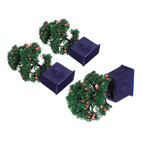 HEMOTON 3 Stück Teiliges Miniatur Puppenhaus Pflanzen Realistische Künstliche Fruchtbäume Leichte Langlebige Miniatur Bäume für DIY Deko Fotografie Requisiten und Modellbau von HEMOTON