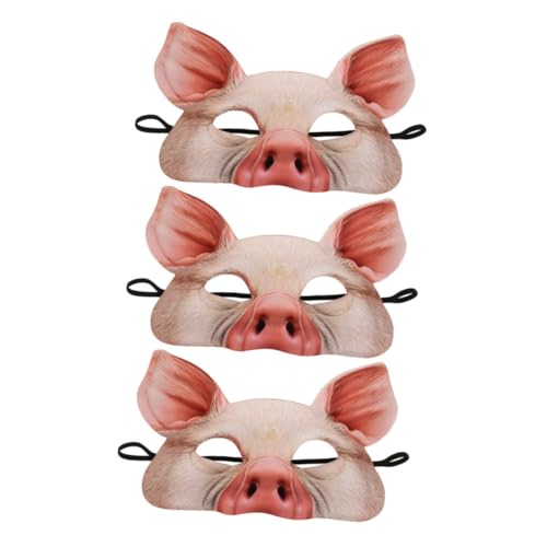 HEMOTON 3 Stück Teiliges Pinke Schweinemasken Halbgesichtige Tiermasken für Karneval Cosplay und Party mit Realistischem Design Wiederverwendbar Detailreiche Handwerkskunst für Maskeraden HEMOTON 3 Stück Teiliges Pinke Schweinemasken Halbgesichtige Tiermasken für Karneval Cosplay und Party mit Realistischem Design Wiederverwendbar Detailreiche Handwerkskunst für Maskeraden von HEMOTON