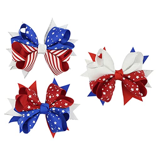 HEMOTON 3 Stück Teiliges Unabhängigkeitstag Haarschmuck mit Flaggenmuster Elegante Haarschleifen für Nationale Feiertage für Partys und Festlichkeiten HEMOTON 3 Stück Teiliges Unabhängigkeitstag Haarschmuck mit Flaggenmuster Elegante Haarschleifen für Nationale Feiertage für Partys und Festlichkeiten von HEMOTON