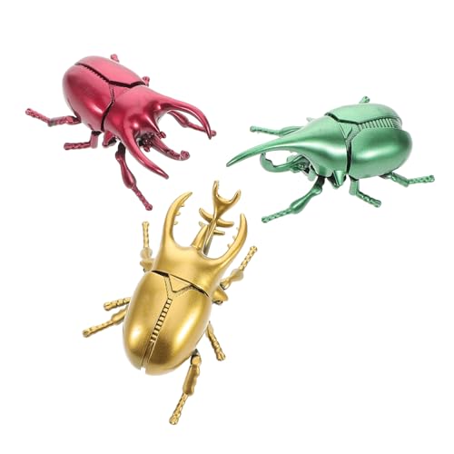 HEMOTON 3 Stück Uhrwerk- -Modell Aufziehkäfer Pädagogisches Witzige Prank Spielzeuge Insekten Modell lustiges realistische Fehler gefälschte Plastik von HEMOTON