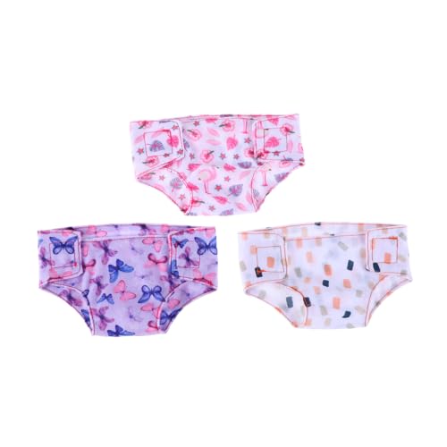 HEMOTON 3 Stück Wiederverwendbare Puppenwindeln Set Neugeborenen Unterwäsche Für Puppen Atmungsaktiv Waschbar Puppenzubehör Für Mädchen Pretend Play HEMOTON 3 Stück Wiederverwendbare Puppenwindeln Set Neugeborenen Unterwäsche Für Puppen Atmungsaktiv Waschbar Puppenzubehör Für Mädchen Pretend Play von HEMOTON