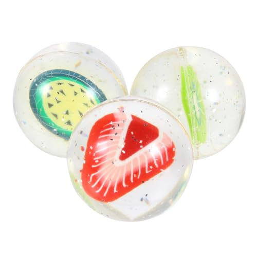 HEMOTON 3 Stücke Springenden Ball Flummis Für Fruchtig Bounce Ball Springen Ball Fruchtig Flummis Gummi von HEMOTON