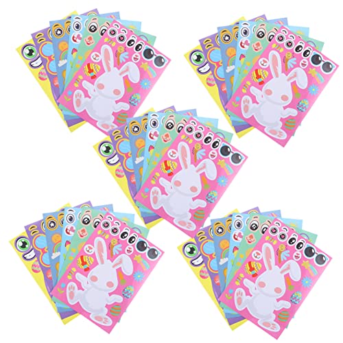HEMOTON 30 Blätter Auferstehungs-Puzzle-Aufkleber Entzückender Wandaufkleber Osterhasen-Ei-Aufkleber Ostern Aufkleber Selber Machen Ostern-Puzzle-Aufkleber Kupferplattenaufkleber von HEMOTON