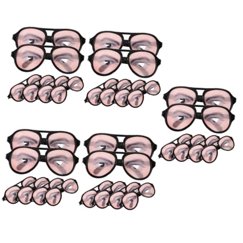 HEMOTON 30 Stck. Teiliges Halloween Partybrillen Lustige Leichte Brillenrahmen ohne Gläser Stilvolles Bequemes Zubehör für Erwachsene für Kostüme Mottopartys und Dekoration von HEMOTON