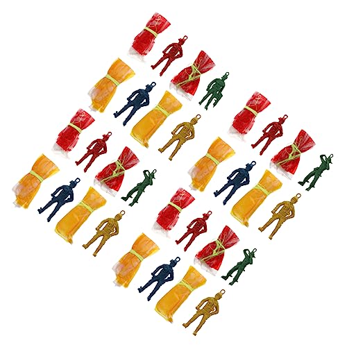 HEMOTON Fallschirmspielzeug Für Jungen Und Mädchen 30-teiliges Fallschirmspielzeug-Set Für Jungen Und Mädchen Zufällige Farbe von HEMOTON