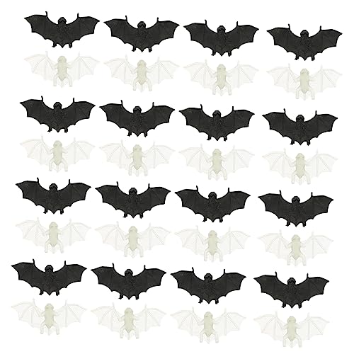 HEMOTON 30 Stück Fledermauslampe Plüschfledermaus Stofftiere Gefälschte Fledermaus Dekore Halloween Fensteraufkleber Gefälschte Schlange Hängende Fledermäuse Fledermaus Set von HEMOTON