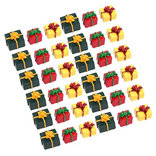 HEMOTON Winzige Weihnachtsfiguren 30 Stück Harz Landschaftsrequisite Miniatur Weihnachtsetui Mini-harzetui Ornament-Set von HEMOTON