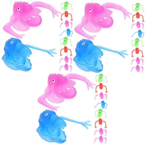 HEMOTON 30 Stück Teiliges Dinosaurier Fingerpuppen Set Bunte Figuren für Party Mitgebsel Lustige Handpuppen für Puppentheater und Fingerspiele von HEMOTON