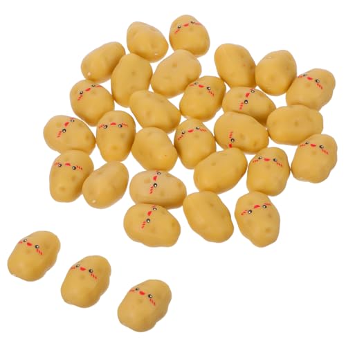 HEMOTON 30 Stück Teiliges Mini Resin Kartoffel Realistisch Aussehende Künstliche Kartoffeln Kleine Deko für Küche Restaurant und Events Vielseitige Miniatur Gemüse für von HEMOTON
