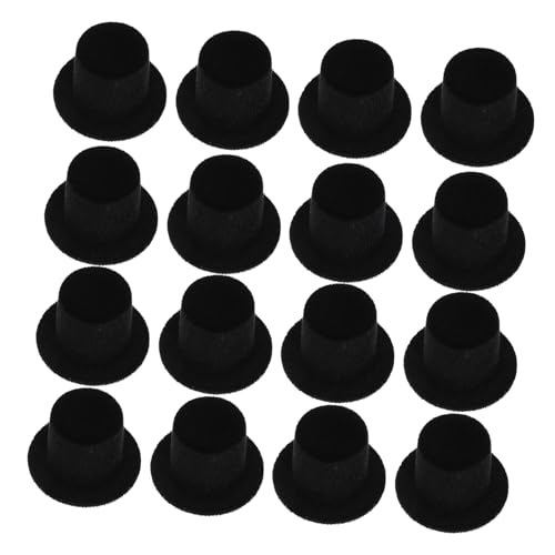 HEMOTON 30 Stück Teiliges Mini Schwarz Samt Miniatur Zauberer Hüte Kleine Formelle Kappen für DIY Bastelprojekte Haustier Dekorationen und Halloween Party Accessoires von HEMOTON