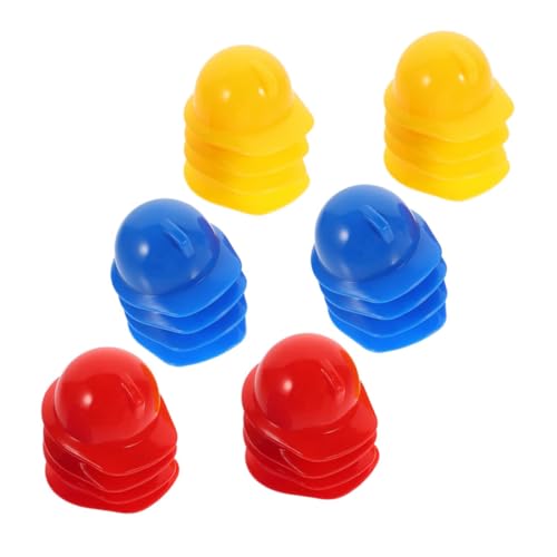 HEMOTON 30 Stück Teiliges Mini Sicherheitshelm Deko aus Leichtem Kunststoff Realistische Bunte Bauhelme für Puppen Vielseitig für Party Outdoor Haustier Dekoration Robust und von HEMOTON