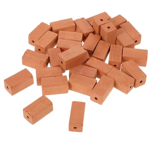 HEMOTON 30 Stück Teiliges Miniatur Ziegelstein Realistische Mini Backsteine für DIY Landschaftsbau Sandtisch Dekoration Modellhaus BAU Geeignet für Architekturprojekte von HEMOTON