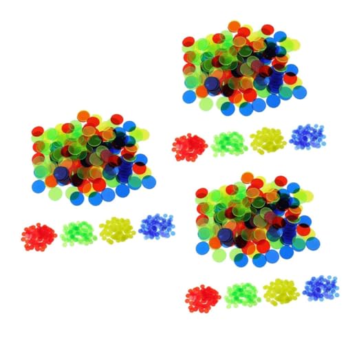 HEMOTON 300 STK Spiel-Bingo-Chips Glatte Oberfläche Lieferungen Verstreute Perlen Transparente Farben Zubehör Modellierung Mathematischer Konzepte Spielwährung von HEMOTON