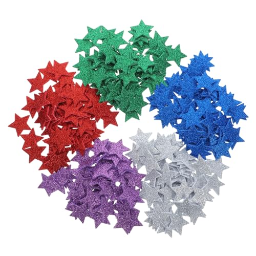 HEMOTON 300 Stück Pentagramm-Aufkleber Sterne-Aufkleber Glitzeraufkleber Sternaufkleber Klebepflaster Stern Selbstklebende Sternenpatches Stern Aufkleber Klebriger Stern Klebestern Schaum von HEMOTON