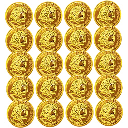 HEMOTON 300St Spielzeugmünzen aus Kunststoff Schokoladenmünzen Spielgeld Falschgeld spielsachen für faschingsdekoration Piratenmünzen Belohnungsmünzen für Plastik Golden von HEMOTON