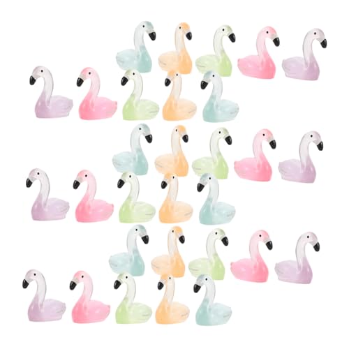 HEMOTON 30St Flamingo-Partydekorationen Animal Figures schlafzimmerdeko wohnzimmerdeko Landschaftsornamente Gartenstatuen im Freien Mooslandschaft Flamingo Landschaftsflamingostatuen Harz von HEMOTON