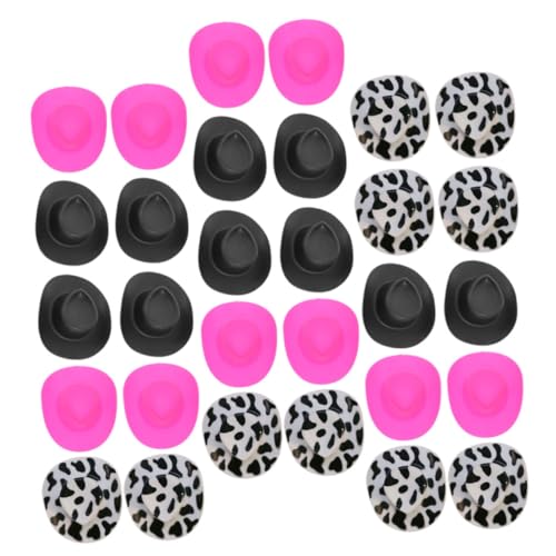 HEMOTON 30St Hut für Puppen Mini-Hüte Piratenhut Hut-Sweat-Liner Cowboyhut für Männer Mini-Hut -Accessoire Puppen-Accessoire dekorative Miniaturhüte austauschbare Minihüte Plastik von HEMOTON
