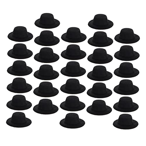 HEMOTON Stoffmaterial Mini-jazzhüte 30-teiliges Puppenzubehör Zart Und Bezaubernd Für Puppendekor Und Projekte von HEMOTON