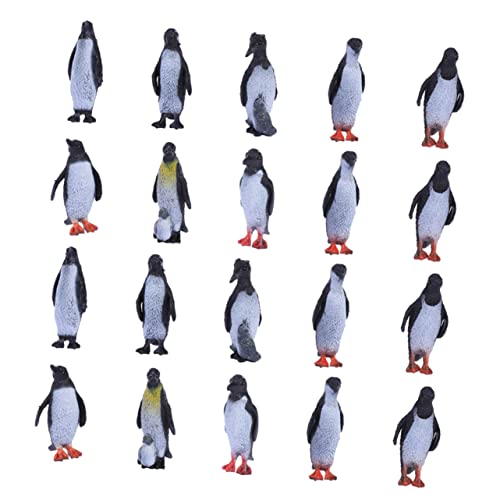 HEMOTON 32St Pinguin-Ornamente kleines Tierhaus Spielzeugball aus Schwamm hängende Korbkette Gieß-Shooter meerestiere Figuren Pinguin positiver Pinguin Pinguinfiguren Weich-PVC von HEMOTON