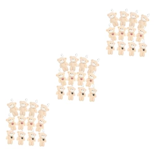 HEMOTON 36 Stk Teddybär-puppe Mini-spielzeug Riesiger Putziger Bär Weihnachtsgeschenke Mini-handtasche Die Einkaufstasche Mini Pp Baumwolle Füllung Männer Und Frauen Taschen von HEMOTON