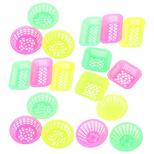 HEMOTON 36St puppenhaus Korb Kitchen Toys for kinderküche Kinderzimmer Dekoration Zubehör für Puppenhäuser Mini-Obstkorb Puppenhauszubehör Puppenhauslieferungen Plastik von HEMOTON