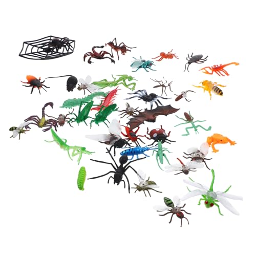 HEMOTON 39 STK Insektenmodell für kinderspielzeug spielsachen gartendeko rostoptik geburtstagsmitgebsl Spielzeugfiguren realistisches Modelle Plastik von HEMOTON