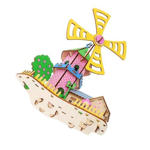 HEMOTON 3D-Puzzle-bausatz Für Holzhäuser Windmühlenhaus Holzpuzzle-bausatz Kreatives Design Für Die Dekoration HEMOTON 3D-Puzzle-bausatz Für Holzhäuser Windmühlenhaus Holzpuzzle-bausatz Kreatives Design Für Die Dekoration von HEMOTON