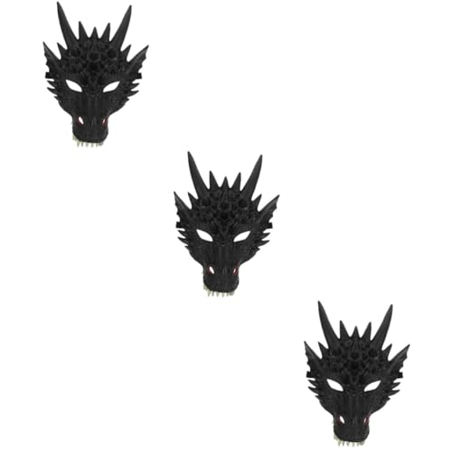 HEMOTON 3st Drachenmaske Seifenblasen Für Kinder Drachen-halloween-maske Geschenk Für Kinder Drachenhut Cartoon-maske Drachenkostüm Für Erwachsene Kinder-outfits Tier Pu Suite Fräulein von HEMOTON