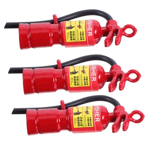 HEMOTON 3St Feuerlöscher-Modell Kronleuchter anbringen Arbeiten Topfpflanzendekoration Zu bastelzeug Miniatures Werkzeug puppenhaus Mini-Feuerlöscher-Anhänger Mini-Hausverzierung Eisen rot von HEMOTON