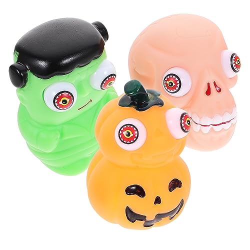 HEMOTON 3St Halloween Halloween Toys Decompression Toy dekompressions Endloser Spaß Halloween-Party-Handspielzeug Halloween-Trickspielzeug Halloween-Partygeschenke PVC von HEMOTON