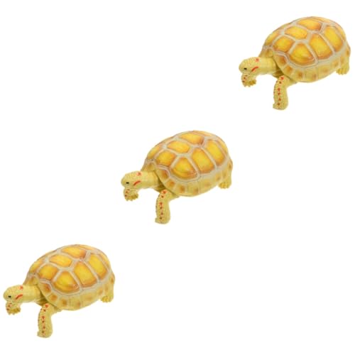 HEMOTON 3St Schildkrötenmodell Tiere Schildkröte Spielzeug Schildkrötenspielzeug aus Kunststoff Spielzeugschildkröte amphibisch schmücken Skulptur Statue Kind Zubehör Plastik von HEMOTON