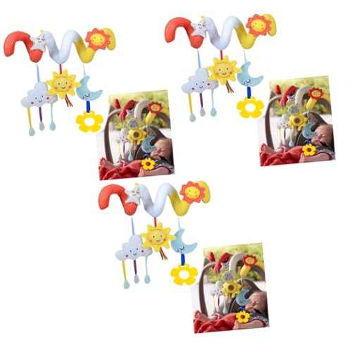 HEMOTON 3St Lernspielzeug Kinderwagenspielzeug Babyspielzeug Kinderwagen Tier Rasseln Activity-Spiralkinderwagen Spielzeug für Kleinkinder Krippenspielzeug Schienenspielzeug die Wolken von HEMOTON