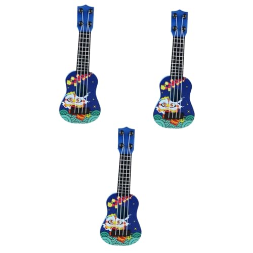 HEMOTON 3st Ukulele Kindergitarre Für Kinder Spielzeug Für Kinder Fotografie Requisiten Gitarrenmodell Puppenspielsets Spielset Für Kinder Mini-Spielzeug Abs Musikinstrument Miniatur von HEMOTON