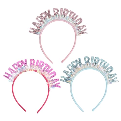 HEMOTON 3Stücke Haarband Für Geburtstagsfeiern Teiliges Dekorationsset Für Partyhaardekoration Und Festliche Anlässe Einzigartiges Design Langlebig von HEMOTON