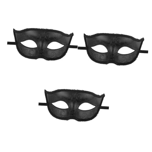 HEMOTON 3St Maskerade-Maske Maskenrequisiten Halloween-Maskenstütze Tanzparty-Requisite dekorative Masken Universal- bilden Lieferungen schmücken Mann Plastik von HEMOTON