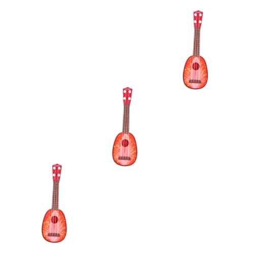 HEMOTON 3St Obst Gitarre kinderinstrumente Kinder musikinstrumente Instrumentenspielzeug für Kleinkinder akustische Ukulele Babyspielzeug Mini-Obstinstrumente Gitarren-Ukulele-Spielzeug von HEMOTON