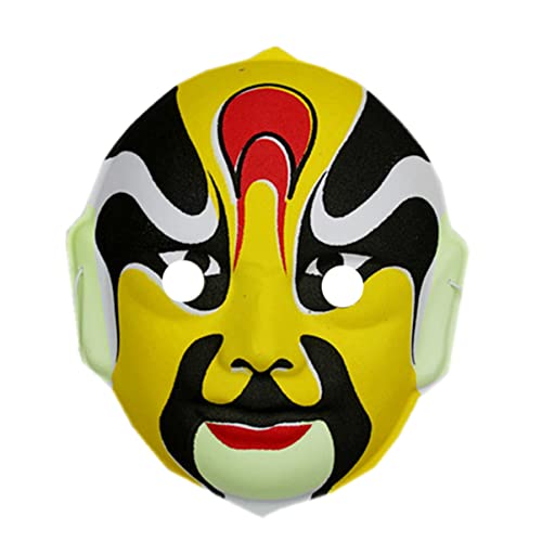 HEMOTON 3st Opernparty-maske Cosplay-maske Traditionelle Masken Handbemalte Masken Japanisches Dekor Halloween-partyzubehör Selbstgemacht Voll Maskerade-maske Bilden Kind Chinesischer Stil von HEMOTON