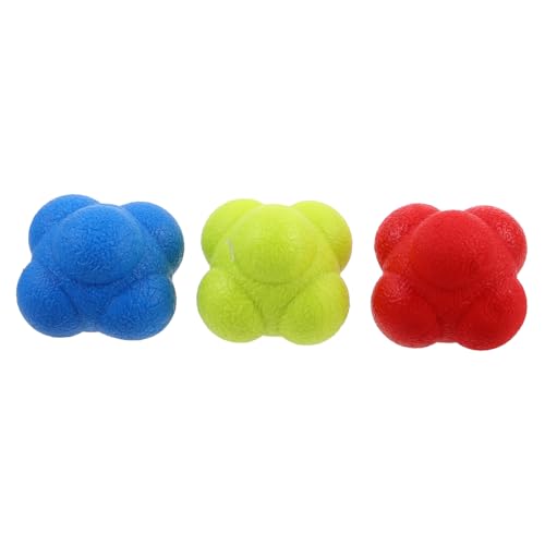 HEMOTON 3st Reaktionsball Übungsball Geschwindigkeitstrainingsball Trainingsgeräte Für Torhüter Agility-reflexball Sechseckige Trainingsbälle Boxen Reflexball Agility-Ball Übungsbälle von HEMOTON