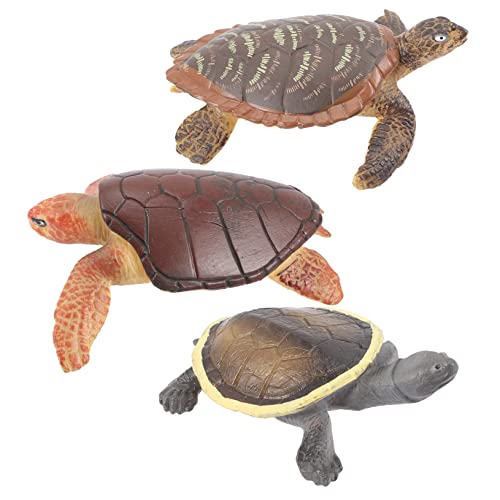 HEMOTON 3st Schildkröten-Modell Künstliche Schildkrötenstatuen Schildkröte Winzige Tiere -schildkröten-Figur Gefälschtes Schildkrötendekor Schildkröten-Statue Plastik von HEMOTON