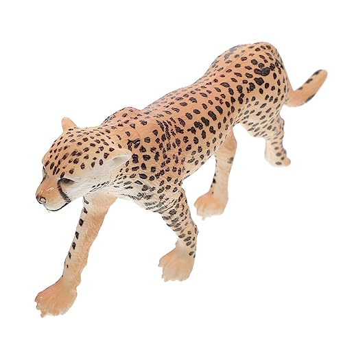 HEMOTON 3st Spielzeug Für Die Frühe Bildung Von Tieren Lernspielzeug Für Wildtiere Leoparden-tierfigur Simulations-leopardenmodell Lernspielzeug Für Kinder Geschenk PVC Leopardenmuster von HEMOTON