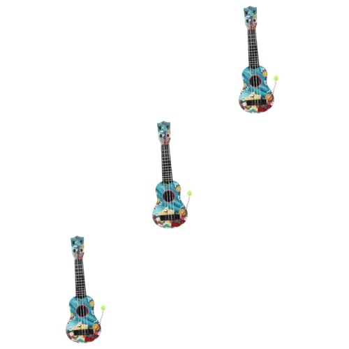 HEMOTON 3St Ukulele für Kinder Kinderspielzeug Gitarren Spielzeuge Musikinstrumente Musikinstrument-Spielzeug Simulation Gitarre Kann Spielen Modell Saiteninstrument Kleinkind Plastik von HEMOTON