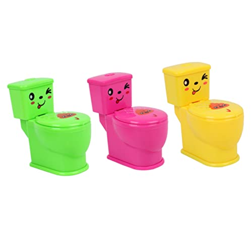 HEMOTON 3st Wasser Toilette Halloween-streichspielzeug Toilettenspielzeug Spritzen Lustiges Spielzeug Für Wasserspielzeug Kleines Toilettenspielzeug Mini Requisiten Plastik Kleinkind von HEMOTON