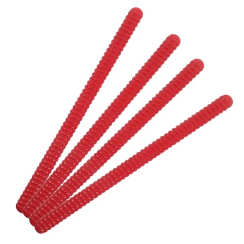 HEMOTON 4 . Teiliges Rhythmusstäbe aus Robustem Ahornholz Spiralförmige Percussion Sticks mit Glattem Griff Leicht und Kompakt für Musikunterricht und Frühe Musikalische Rot von HEMOTON