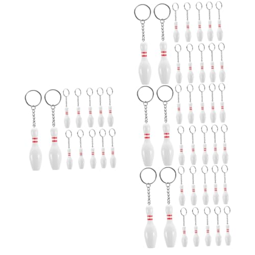 HEMOTON 4 Sätze Bowling-schlüsselanhänger Einfach Party Für Ketten Hängend Mini Bowling Stifte Kleine Bowling-anhänger Bowlingkugel Schlüsselanhänger Schlüsselkette Metall 12 Stück * 4 von HEMOTON
