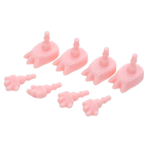 HEMOTON 4 Sätze Doll Ersatzteile Hände und Füße Realistische Gelenke aus Kunststoff Einfach zu Montieren Vielseitig für DIY Puppenbau Figurenreparatur und Kreative Bastelprojekte von HEMOTON