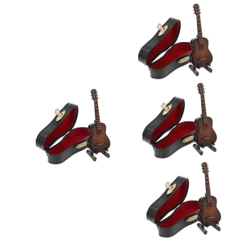HEMOTON 4 Sätze Gitarrenmodell Klassische Gitarre Classical Guitar Baby-Gitarre winzige Gitarre Musikinstrumente Spielzeug Miniatur Gitarre Mini-Gitarre Saxophon schmücken Requisiten Kind von HEMOTON